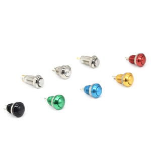 HUSA Best Seller interruptores de botón 2024 impermeable Metal momentáneo <span class=keywords><strong>Micro</strong></span> interruptor de botón 8mm para <span class=keywords><strong>coche</strong></span> - Product Image 1