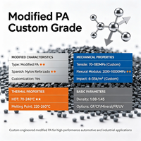 Granulés de PA modifiés Nylon renforcé Polyamide 6/66 renforcé de fibres de verre pour pièces automobiles et industrielles haute performance