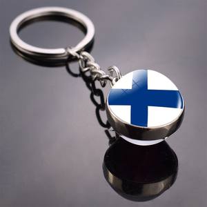 Llavero Metálico con la Bandera Estadounidense, Recuerdo para Canadá, Brasil, <span class=keywords><strong>Cuba</strong></span>, México, Perú, Chile, Colombia, Argentina, con Colgante de Bola de Cristal - Product Image 5