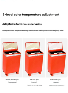 Valise de <span class=keywords><strong>voyage</strong></span> portable élégante Phantom Purple de 20 pouces, légère, avec miroir LED, grande capacité pour les voyages et les examens à l'étranger - Product Image 3
