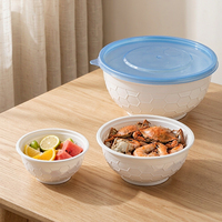 Mangkuk Sekali Pakai Bulat 380ml 13oz Bahan PP Food Grade, Tahan Beku dan Pemanas Microwave