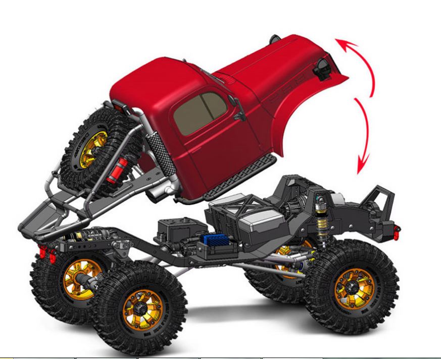 1:10オフロードRCカーメタルRCロッククローラーRGT86181 CRUSHER