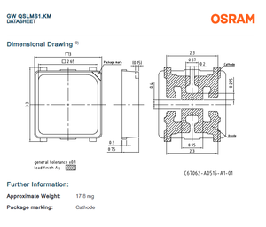 OSRAMs OSCONIQ S GW QSLMS1.KM-H5H7-XX38-1 2700k 3000k 3500k 0.18w 2.71v 3030 Led Smd Puce Pour Éclairage Intérieur - Product Image 3