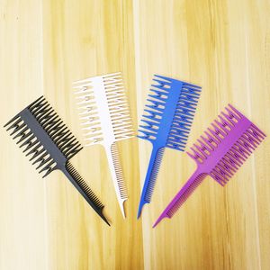 1 pièce <span class=keywords><strong>Peigne</strong></span> à dents larges pour chignon pour femme, outil de coloration capillaire professionnel de salon, <span class=keywords><strong>peigne</strong></span> en forme d'arête de poisson pour sectionnement et mèches - Product Image 1