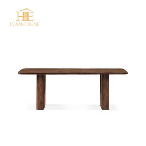 Ensemble de <span class=keywords><strong>table</strong></span> à manger de luxe moderne nouveauté <span class=keywords><strong>table</strong></span> à manger <span class=keywords><strong>rectangulaire</strong></span> en bois de chêne massif extensible pour 10 <span class=keywords><strong>personnes</strong></span> pour un usage en appartement - Product Image 6