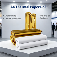 Rouleau de papier thermique A4 8,5"x11" Papier thermique pour imprimante thermique A4 Format A4 pour documents à séchage rapide, notes d'étude
