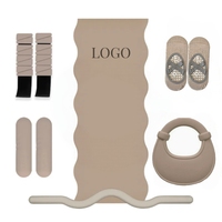 Tapis de yoga, ensemble d'haltères, accessoires de Pilates, bracelets de cheville et de poignet personnalisés, barre d'haltères, barre de musculation, anneau de résistance, kit de Pilates portable en EVA