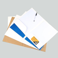 Entreprise publicité promotion papier dossier avec poche et fente