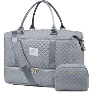 Free Sample Fashionable Weekender <b>Bags</b> <b>for</b> <b>Women</b> Carry on Shoulder <b>Weekend</b> <b>Bag</b> Overnight Tote Canvas Duffel <b>Bag</b> - Product Image 5