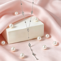 Collier en chaîne Y personnalisable en gros, en acier inoxydable 316L, avec breloques en forme de nez de cochon, bijoux de clavicule