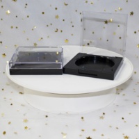 Palette à paupières vide carrée en plastique ABS avec logo personnalisé, couleur unie, étui pour poudre de blush, emballage cosmétique en matériaux recyclés