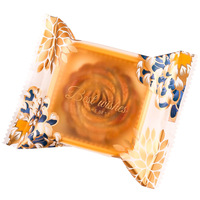 Sacs d'emballage pour biscuits, nouveau modèle, sacs transparents à fermeture hermétique pour pâtisserie au jaune d'œuf salé, gravure en creux