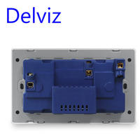 Delviz 13A International Universal Dual Power Outlet, Switch control, 5V USB Port, 3A 18W Type C Wall Fast charging Smart Socket