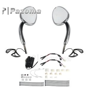 กระจกมองหลังอลูมิเนียมรถจักรยานยนต์พร้อมไฟ LED สำหรับ Harley 1997 + <span class=keywords><strong>Road</strong></span> <span class=keywords><strong>King</strong></span> 2014 + รุ่น flrt <span class=keywords><strong>2015</strong></span> + - Product Image 2