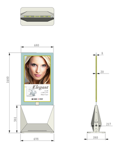 HD 4K WIFI Super Slim 55 ''43' 'oled double side tầng thường vụ trong suốt kiosk quảng cáo kỹ thuật số biển - Product Image 2