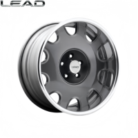 Jantes en alliage d'aluminium forgé sur mesure LEAD, 16-24 pouces, 25 mm, 20 mm, finition gunmetal, lèvre polie, design concave, nouvelle peinture haute performance