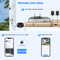 Caméra analogique extérieure H.265 à détection de mouvement mdvr xvr Kit filaire vision nocturne avec dôme audio 5MP système de caméra de sécurité Cctv ptz