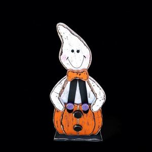 Décorations en bois personnalisables pour les fêtes d'Halloween sur le thème de la citrouille, avec des motifs amusants pour la maison - Product Image 1