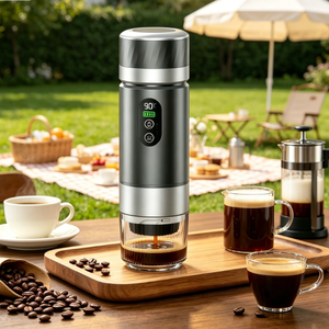 เครื่องชงกาแฟเอสเพรสโซแบบพกพาขนาด 80 มล. พร้อมจอ LED อัจฉริยะ ชาร์จไฟได้ ชงเร็ว เหมาะสำหรับการตั้งแคมป์และการเดินทาง - Product Image 5