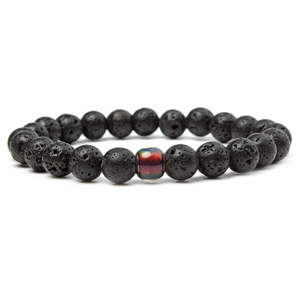 Pulsera De Pino De Piedra Volcánica De Lava Natural De 8 Mm Pulsera De Pino De Piedra Volcánica De Lava Natural De 8 Mm