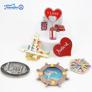 Souvenirs touristiques en métal fin Travelpro, aimants de réfrigérateur en alliage de zinc de haute qualité, cadeau de <span class=keywords><strong>vacances</strong></span>, nickelé brillant, imprimé UV - Product Image 5