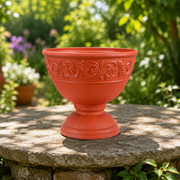 Vente en gros de pots de fleurs en PP durables, légers, de forme irrégulière, de style japonais et chinois, pour l'extérieur, avec trou de drainage