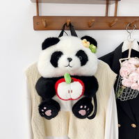 Sac à dos en peluche Panda de dessin animé pour enfants, jouets en peluche personnalisés créatifs, adorables animaux en peluche Panda, sac d'école