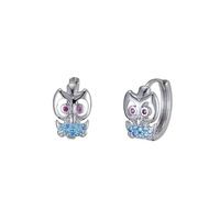 2025 nuevos pendientes de aro de búho de plata de ley S925 para mujer, diseño elegante Simple, accesorios de lujo accesibles a la moda