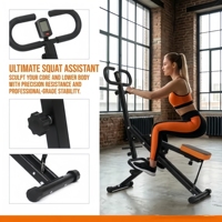 Máquina de Ejercicios Plegable FDFIT de Acero para Montar a Caballo, Silenciosa, para Gimnasio en Casa, Entrenador de Abdominales y Core, con Monitor LCD, Esculpe el Cuerpo Completo, Ahorra Espacio, Unisex