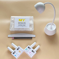 MyBeautyNails – ensemble de colle à Gel adhésif et de lampe à ongles, marque privée OEM, Kit d'extensions d'ongles en Gel transparent souple
