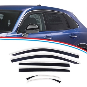 <span class=keywords><strong>Noir</strong></span> avec porte en acier inoxydable Vvisor fenêtre bouclier TXR Injection pare-soleil bloc déflecteurs de pluie pour Honda <span class=keywords><strong>HR</strong></span>-V <span class=keywords><strong>Sport</strong></span> 2021- - Product Image 2