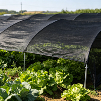 Zonwerend HDPE-warp gebreid schaduwnet op maat, UV-bestendig, voor groenteteelt, kassen en landbouw, rechthoekige zeil