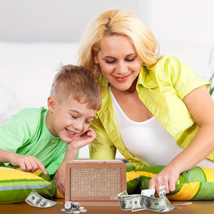 กระปุกออมสินไม้ DIY รูปทรงหมู สำหรับใส่เหรียญยูโร ดอลลาร์ มาเลเซีย หรือ<span class=keywords><strong>สกุล</strong></span><span class=keywords><strong>เงิน</strong></span>อื่นๆ  แบบวินเทจ ปรับแต่งได้สำหรับสกุลเงินของทุกประเทศ - Product Image 6