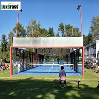 Canchas de Pádel Panorámicas Interiores LUX de 20 * 10 Metros, Estándar, con Marco Verde Oscuro, Edición Personalizada