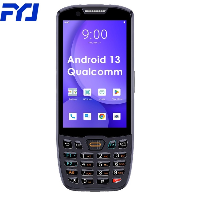 F9839 Multifunction Android 13 Handheld Mobile 64Bit BT QR Code Scan 4G Keyboard Qualcomm 4Inch Inventory PDA
