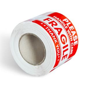 Étiquettes d'emballage en papier autocollantes personnalisées de haute qualité, imperméables, pré-imprimées, pour boîtes, étiquettes de couleur Fragile - Product Image 6