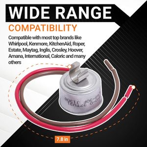 <span class=keywords><strong>Thermostat</strong></span> de dégivrage bimétallique pour réfrigérateur 4387503 - Compatible avec les réfrigérateurs <span class=keywords><strong>Whirlpool</strong></span> et Kenmore - Remplace WP4387503 - Product Image 5