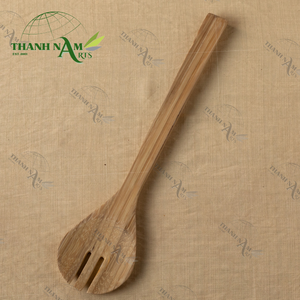 Cuchara y Tenedor Ranurados de Bambú Hechos a Mano, de Alta Calidad, Personalizados, Ecológicos, Duraderos, Estilo Clásico, Artículos de Cocina para Regalos - Product Image 3