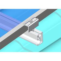 Profilés carrés en aluminium PV 40x anodisés, systèmes de montage de panneaux solaires sur toiture en métal, garantie 20 ans, résistance au vent 60 m/s