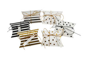 Scatole di Carta Piccole per Dolci con Stampa Dorata, Nastro e Etichette per Matrimoni e Feste di Compleanno - Product Image 4