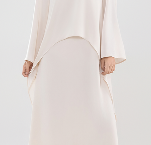 Ensemble 2 pièces personnalisable pour femme musulmane avec <span class=keywords><strong>tunique</strong></span> à col roulé et robe longue modeste - Product Image 5