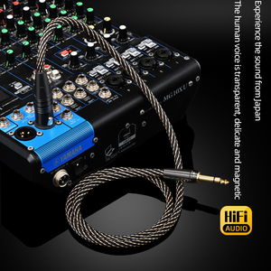 สายสัญญาณเสียง6.5มม. เป็น XLR 4N OFC <span class=keywords><strong>Canare</strong></span> Dual 6.35มม. ไปยัง3Pin XLR คู่สำหรับไมโครโฟนลำโพงมิกเซอร์เครื่องขยายเสียง - Product Image 5