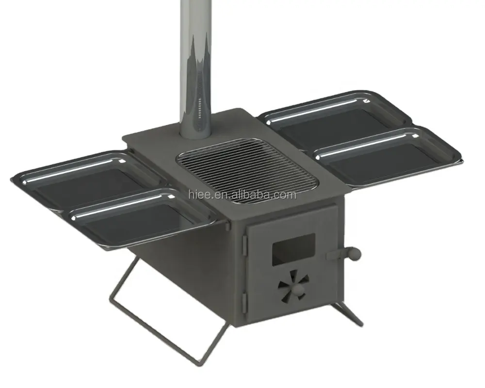 wood burning camping stove bbq grill cooking stove
