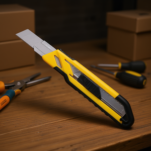 Cutter auto-bloquant de 18 mm avec lame de sécurité pour des tâches de découpe de précision - Product Image 3