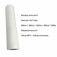 Film à peler instantané 33cm rouleau de film de transfert DTF double face 13 pouces 30cm 60cm film DTF rouleau Pet pour l'impression de t-shirts