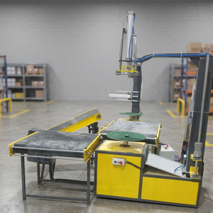 Máquina Envolvedora Eléctrica Semiautomática de 380V, Amarilla, Equipo de Empaquetado Industrial para Aplicaciones de Maquinaria y Ferretería - Product Image 2