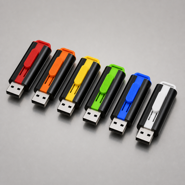 Push Pull Slide USB Flash Drive Black Body Colored Slider 8GB 16GB 32GB 64GB Pendrive Custom Logo Memory Stick