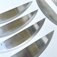 Cuchilla Curva de Media Luna de Acero Inoxidable para Corte Industrial de Alimentos en Banda Transportadora, con Orificios Personalizados para Cortar Vegetales