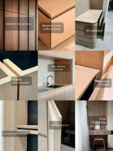 Meuble TV mural de style italien moderne, décoration de <span class=keywords><strong>cheminée</strong></span> simple, meuble TV personnalisable, meuble mural complet pour salon - Product Image 5