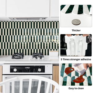 Autoadhesivo Peel and Stick 3D <span class=keywords><strong>Subway</strong></span> Tile para baño Cocina Sala de estar Pegatinas de azulejos impermeables - Product Image 2